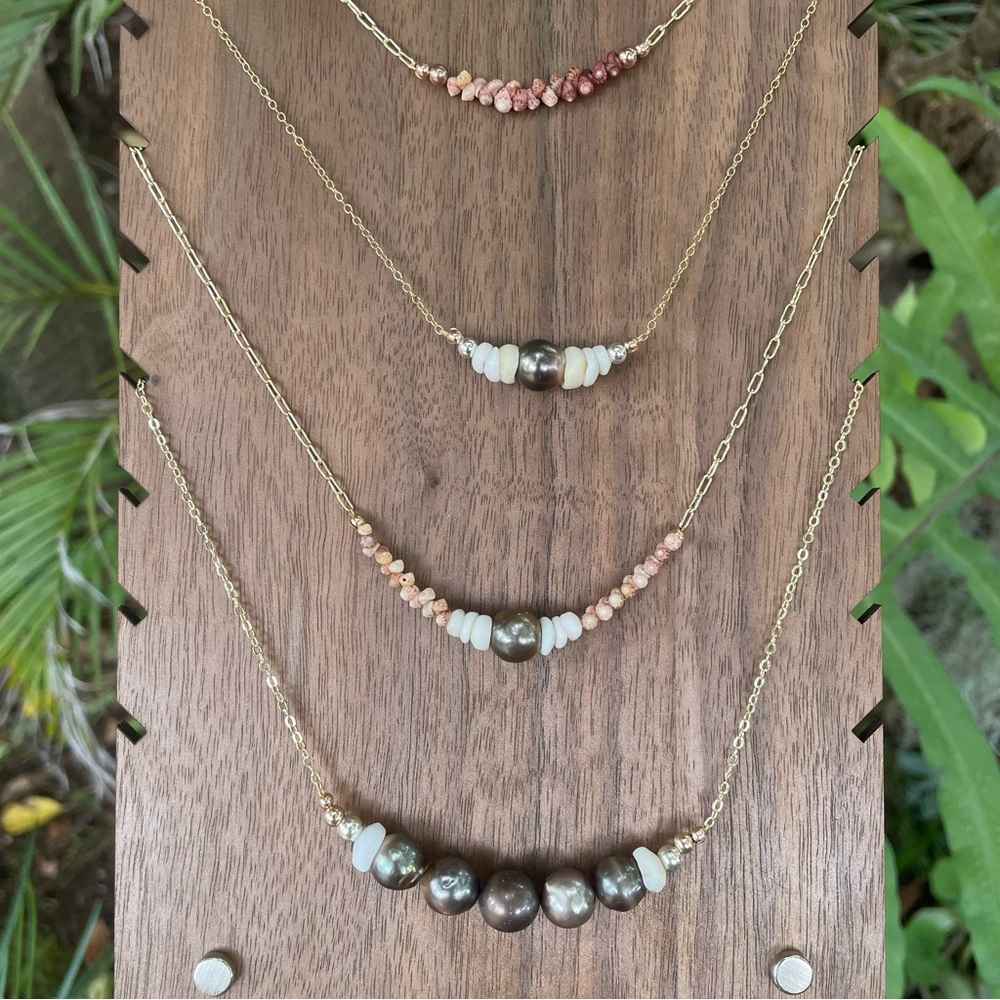 Chic Gold and Brown Beaded Necklace Set